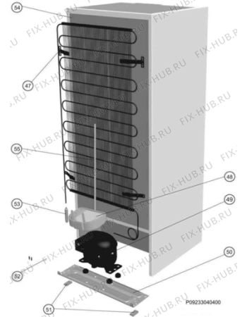 Взрыв-схема холодильника Zanussi ZRB323WO1 - Схема узла Cooling system 017